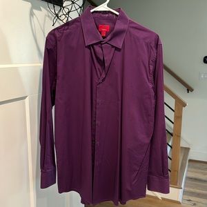Alfani slim fit stretch Medium 15-15 1/2 plum button up.